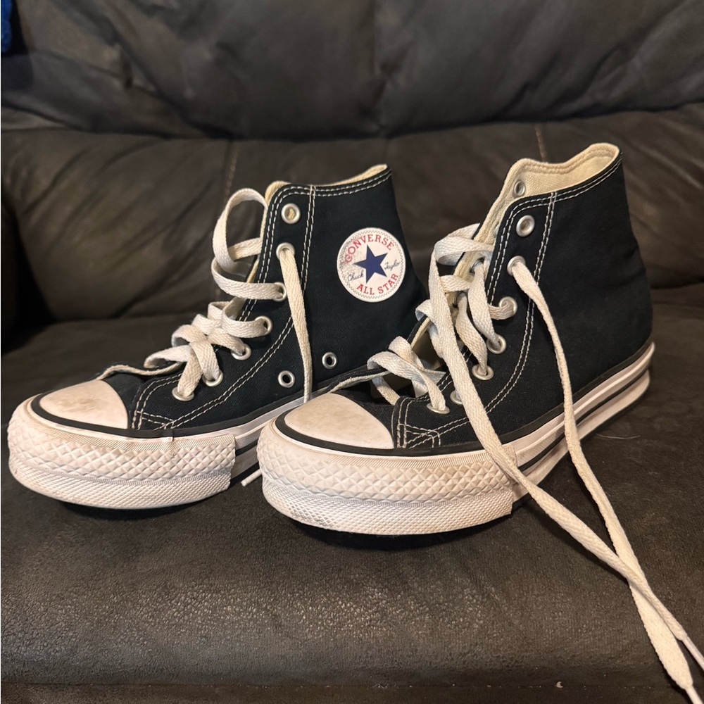 Converse Kids Black and White High-Top Sneakers